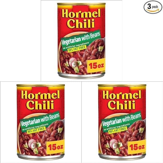 Hormel Chili Vegetarian with Beans, 15 Ounce (Pack of 3)