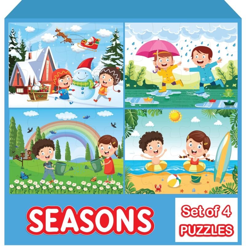 WONDRBOX Seasons Jigsaw Puzzles for Kids | Educational Toy for The Kids Age 3 and Above